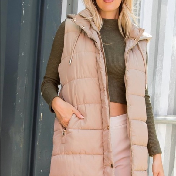 Long Puffer Vest (Large) - Picture 9 of 11